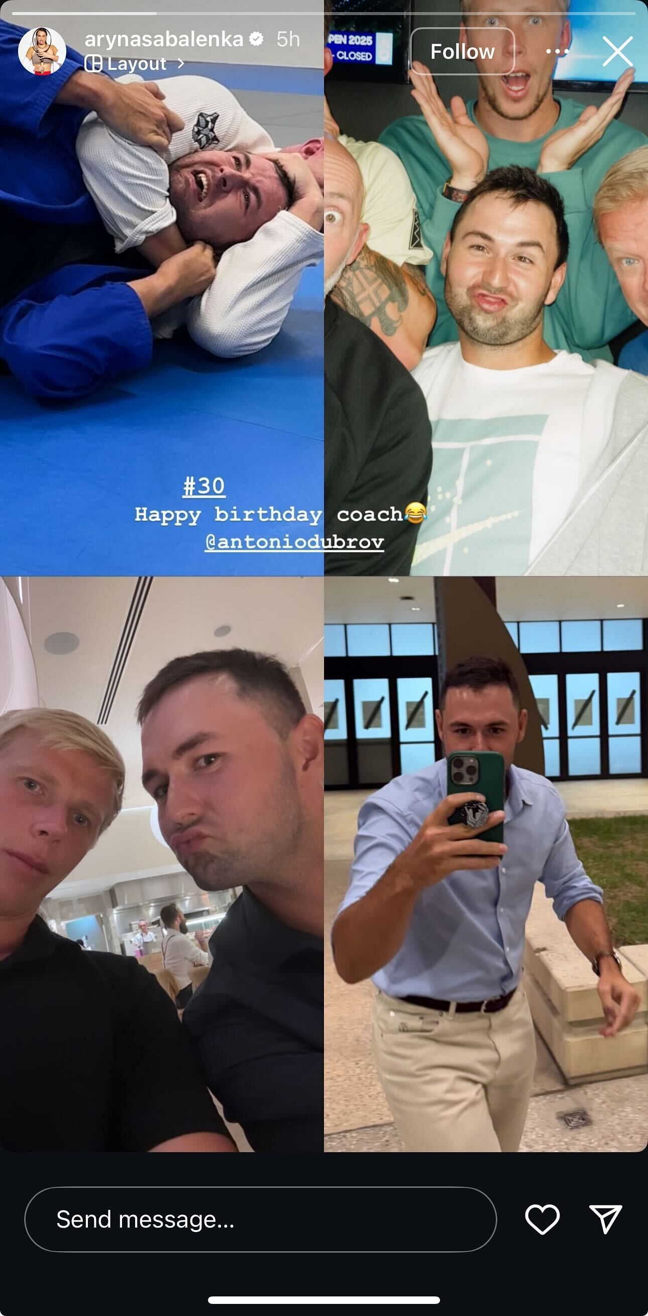 Screengrab from Aryna Sabalenka's Instagram @arynasabalenka